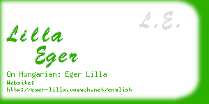 lilla eger business card